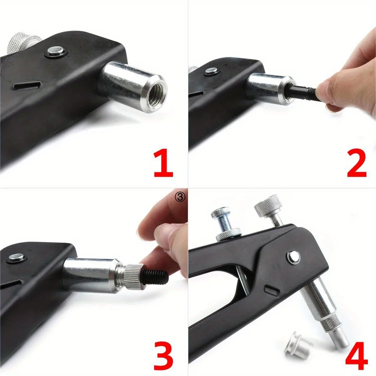 150pcs Rivet Nuts Gun Mandrel Kit M3/M4/M5/M6/M8 or Nut Rivet Mandrels Repairtool Rivetgun Flatheadscrew Pop Nut Gun Set rivet gun rivet nut tool rivet gun set rivet nuts set