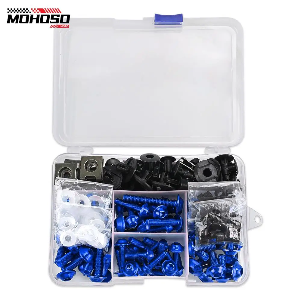 

Universal For Yamaha R1 R6 R3 FZ1 FZ6 FZ8 FZ07 FZ09 MT03 MT07 MT09 MT10 XJ6 TMAX VMAX XMAX Fairing Bolt Kit Fastener Clips Screw