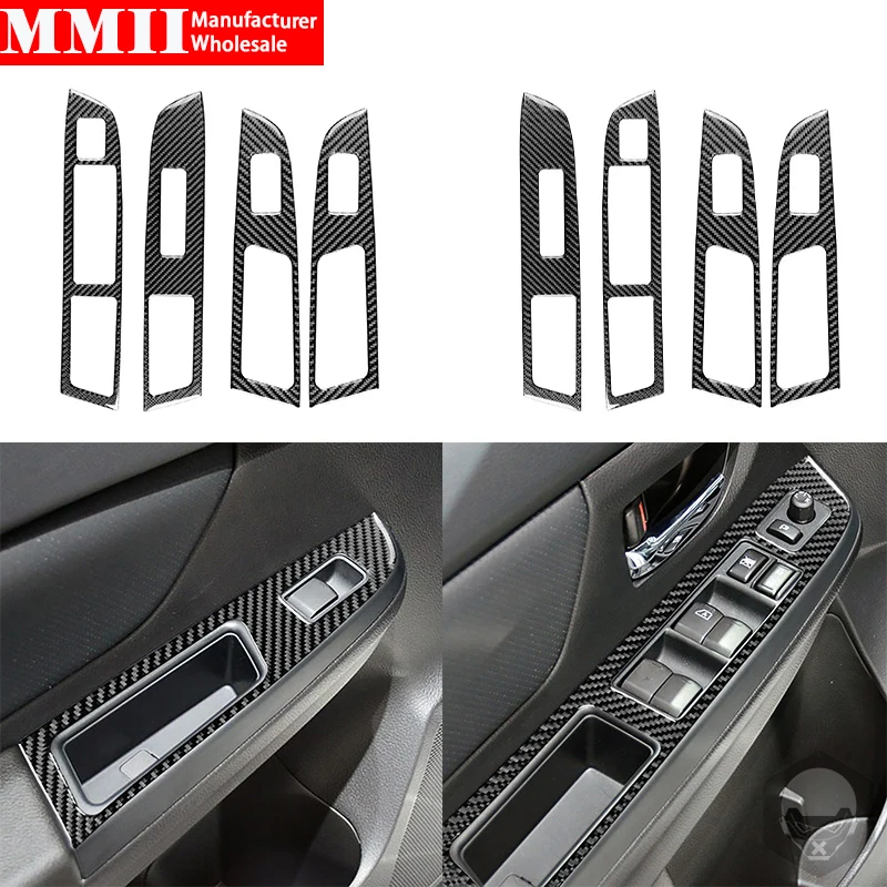 

Carbon Fiber Car Accessories For Subaru Impreza XV Crosstrek 2012-2014 Power Window Switch Trash Box Cover Trim Stickers