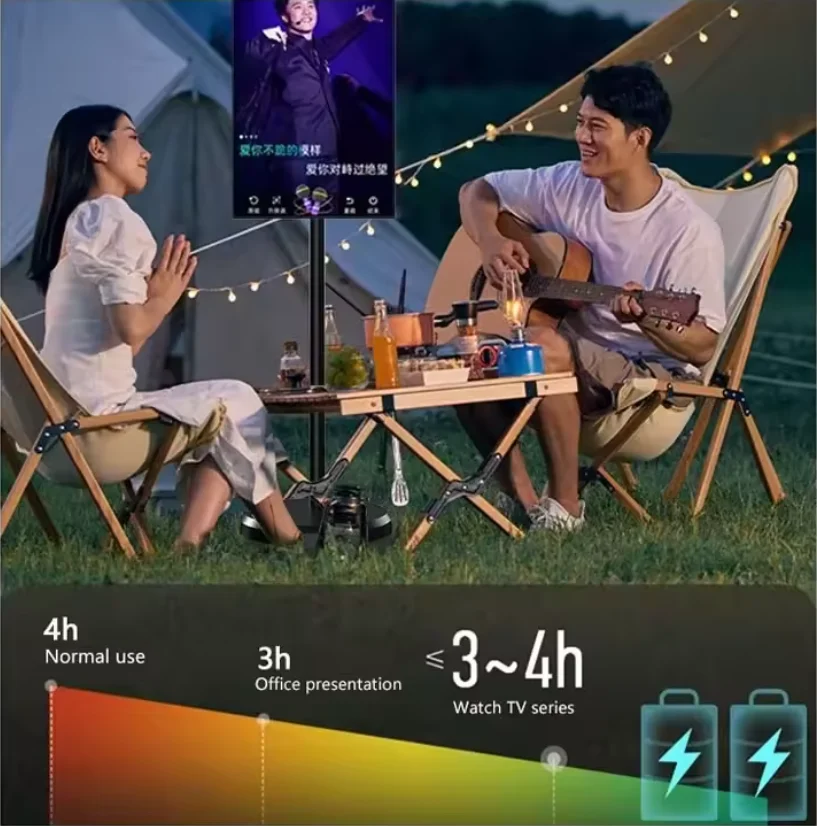 32 Inch Portable TV Standing Android System Interactive Television Display 1080p Rotate By Me Smart Screen Tv