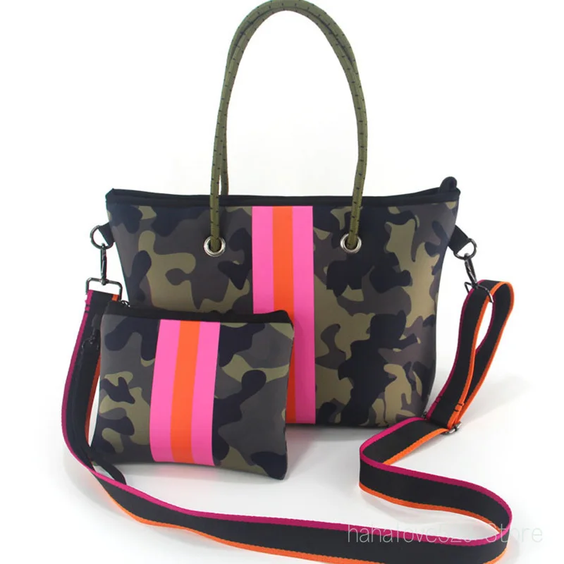 

Women's Neoprene Bags Summer Shoulder Bag Office Briefcase Waterproof Vacation Outdoor Sports Travelling Tote Bag Lightweight