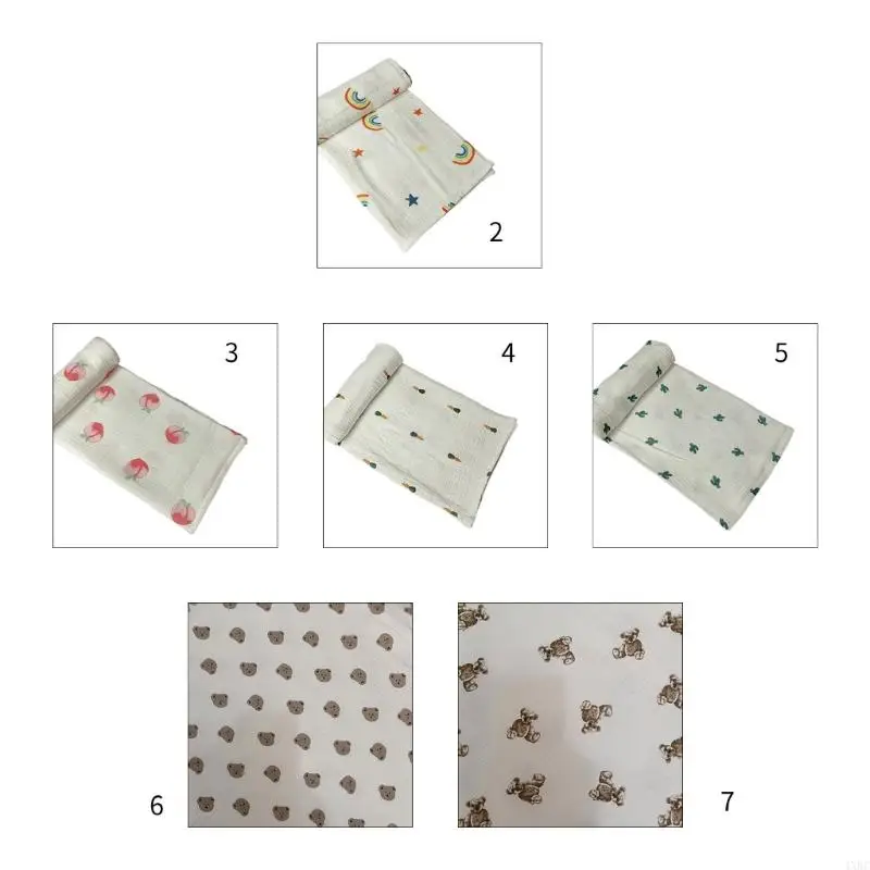 Newborn Receiving Blanket Baby Summer Wrap Towel Air Conditioned Room Blanket 4XBC