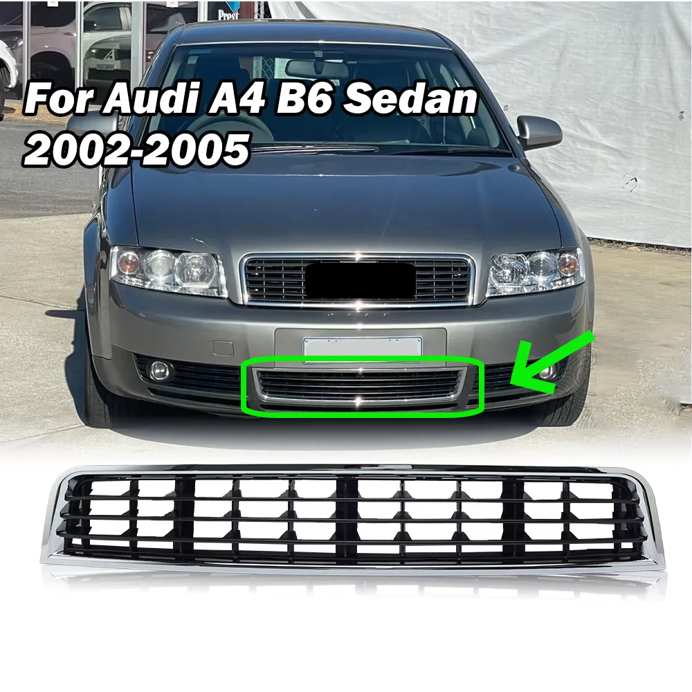 Rejilla De Parachoques Delantero Izquierda Para Audi A4 B6 2001-2005 - Negro, Número OEM 8E0807681