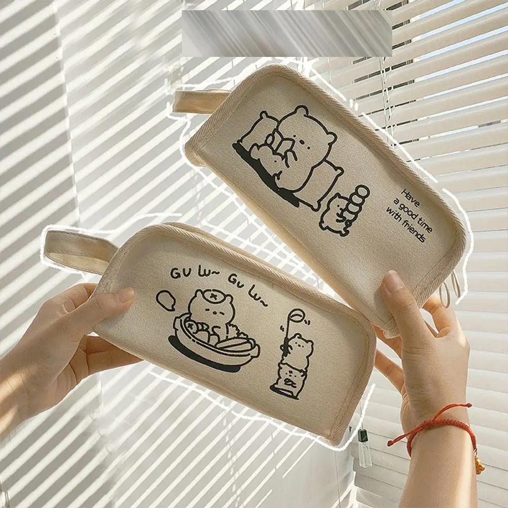 

Настольная сумка для хранения в Корейском стиле, милая вместительная Детская сумка-держатель для карандашей