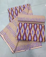 Tissu pagne africain en cire véritable le plus populaire pour robe de soirée, 100 % coton, style nigérian, haute qualité, Ankara Kente, imprimé doré 6