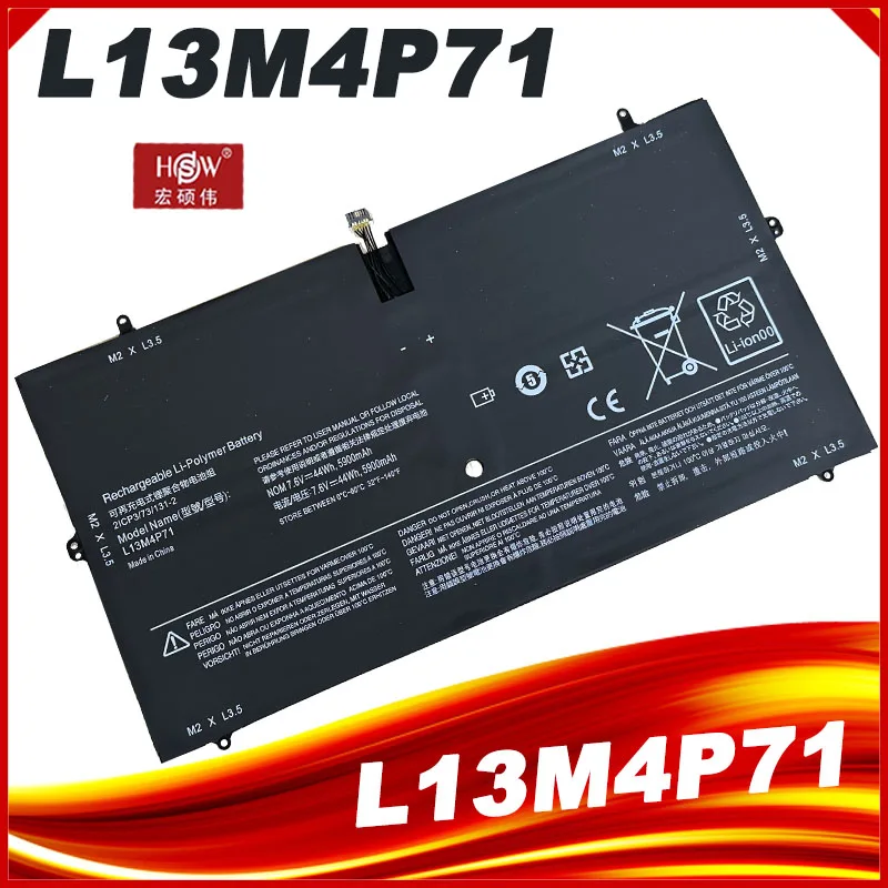 

L13M4P71 Battery For Lenovo Yoga 3 Pro 1370 Series Pro-1370-80HE Pro-5Y71 Pro-I5Y51 Pro-I5Y70 Pro-I5Y71 L14S4P71 44Wh