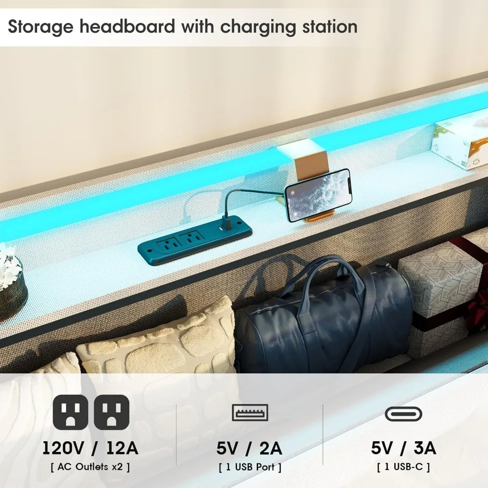 Queen Floating Bed Frame 6