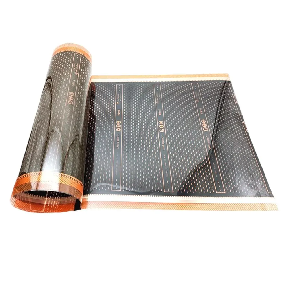 MINCO HEAT New Graphene PTC Heating Film Orange Self Regulating Infrared Electric Warm Floor Heating System 240W/m2 Carbon Foil