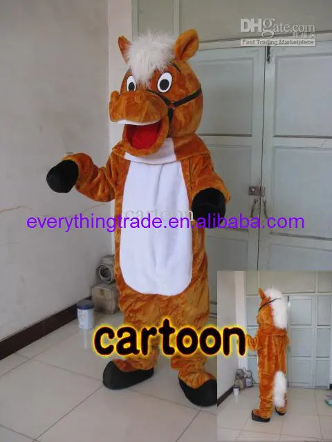 

New Adult Hot Sale Foam Cute Horse Pony Cartoon Mascot Costume Plush Christmas Fancy Dress Halloween Mascot Costume