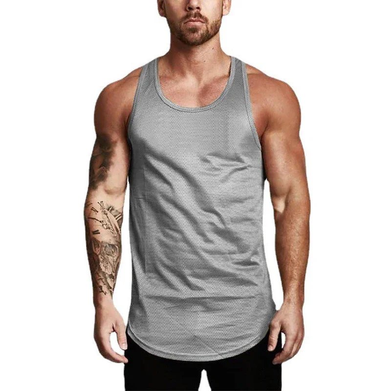 Running Tank Top Men Summer Sport Gym Vest Quick Dry Training Tanktop Workout Singlets Man Fitness Bodybuilding Sleeveless Shirt 5
