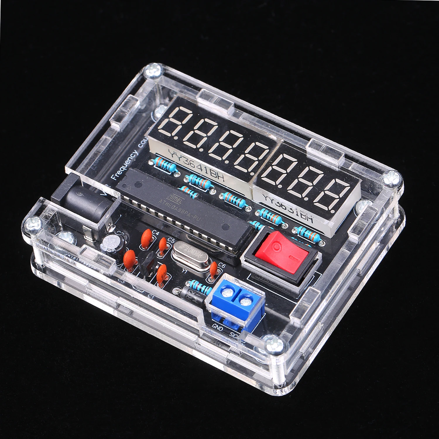 10MHz Frequency Meter DIY Frequency Counter AVR Shell Counter Cymometer Measurement 0.000 001Hz Resolution