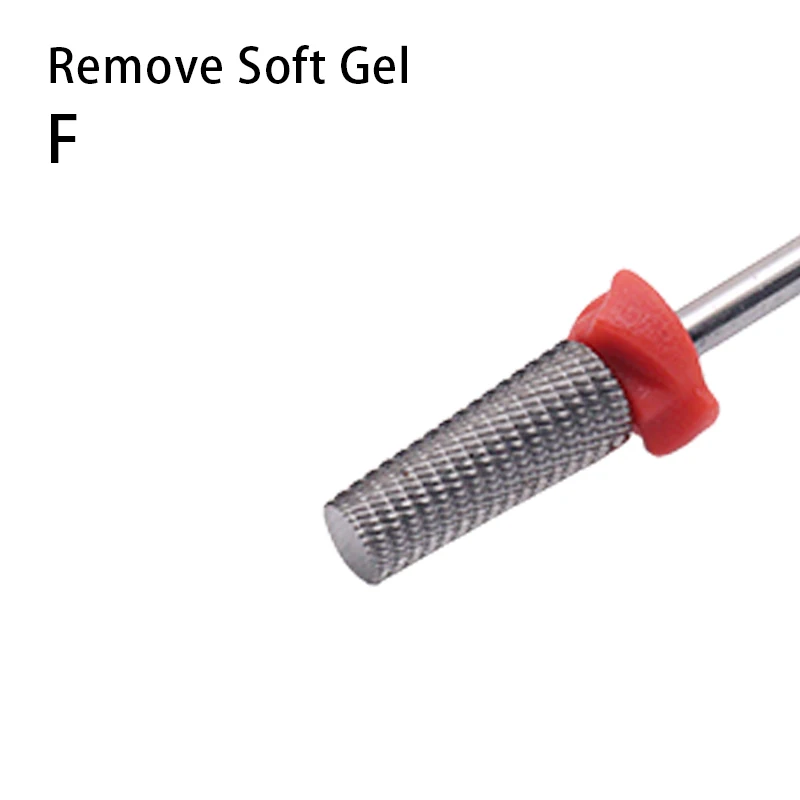 Silver Flat 2way 5 in 1 Tapered Safety Carbide Nail Drill Bits rotary grinding Carbide Milling Cutter For Manicure Remove Gel