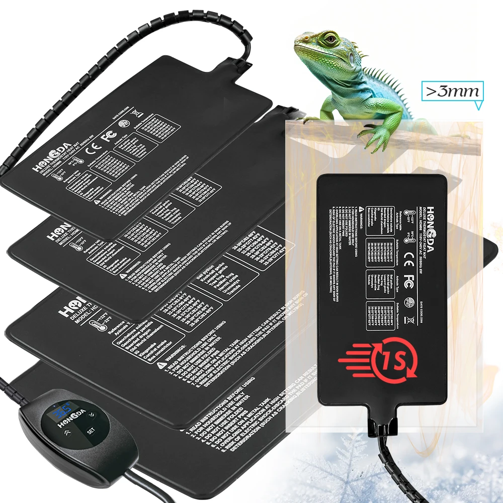 6W 11W 23W 36W Upgraded Plant Reptile Heat Mat Thermostat with Temperature Control Heating Pad for Indoor Garden Plants Reptiles