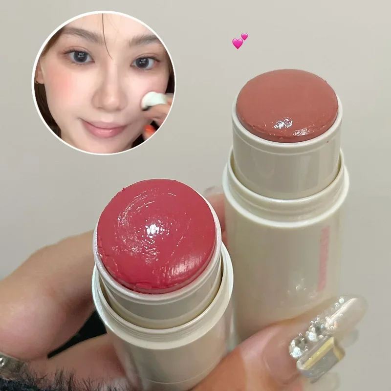 Water Light Rouge Blush Stick Waterproof Natural Cheek Blusher Cream Low Saturated Brightening Korean Face Highlighter Makeup blush stick facial blusher blush cream cream blusher