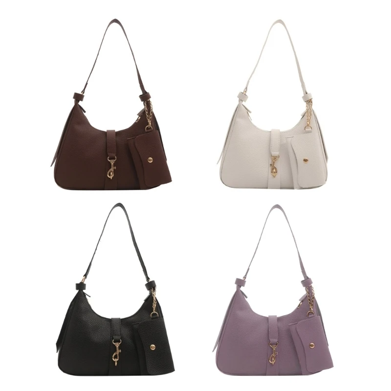 

Women Bag PU Leather Shoulder Bag Large Capacity Handbag Fashion Underarm Bag Shopping Dating Bag Aesthetic Armpit Bag
