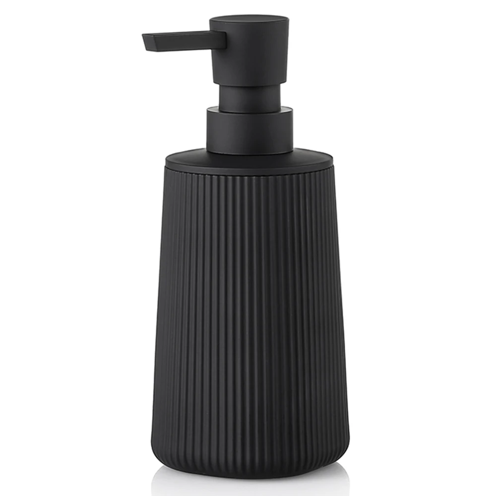 Hand Soap Dispenser for Bathroom and Kitchen Modern Farmhouse Striped Style Plastic Matte Black,soap dispenser,soap dispenser bottle,foaming soap dispenser,hand sanitizer dispenser