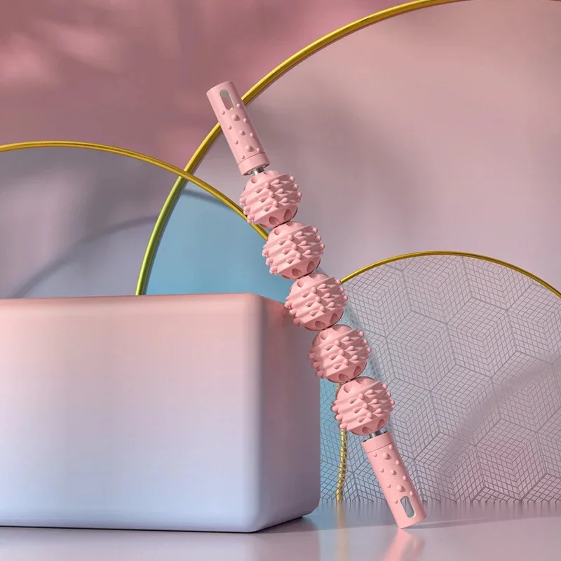 Five-ball water drop-pressing stick-pink