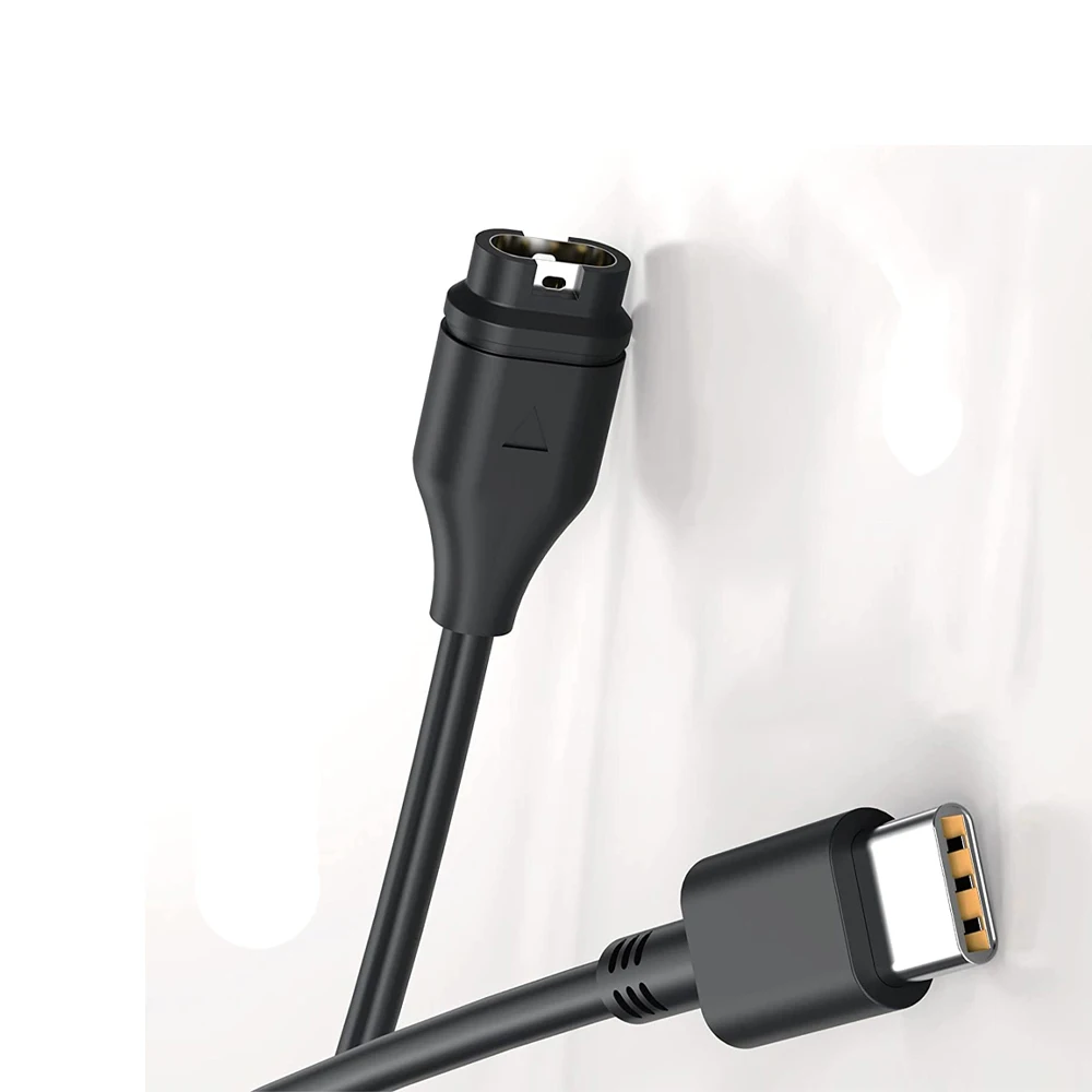 Cable de Carga Compatible con Garmin Quatix 5 Saphir/Swim 2 / tactix Charlie /Venu/Vivoactive 3, 3 Music, 4, 4s/vivomove 3, 3S / USB Cargador Cable de Carga OTB con paño mungoo