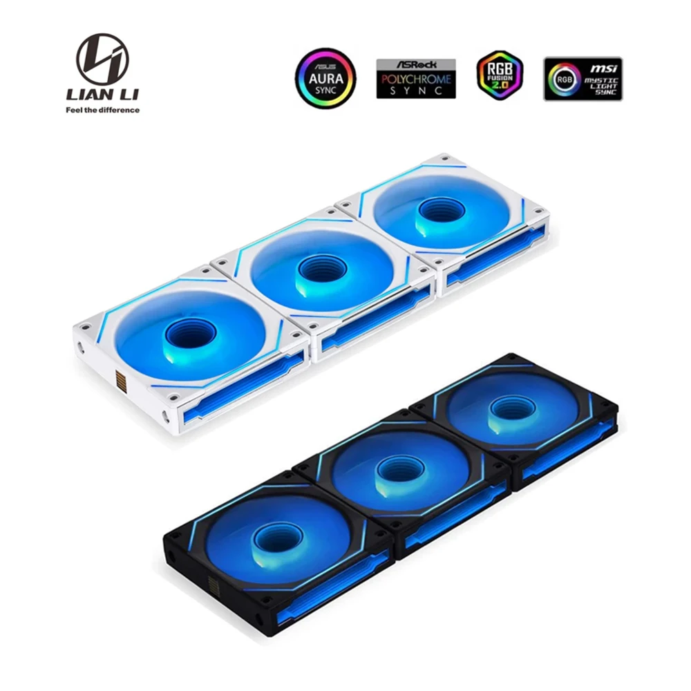 Lian li Uni sl Infinito 120 Fan Espelho Daisy Cadeia Argb 40 Leds L-connect 3.0 System Preto e Branco Cor Uf-slin120