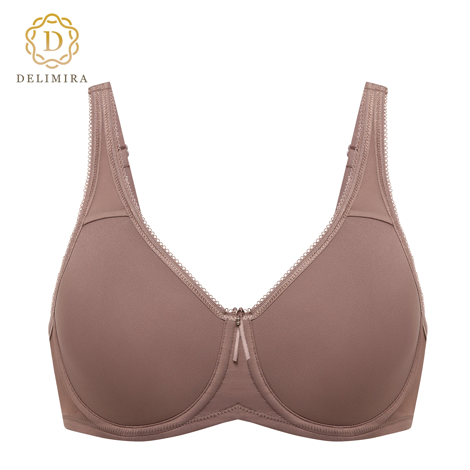 DELIMIRAWomensTShirtFullCoveragePlusSizeSeamlessPadded