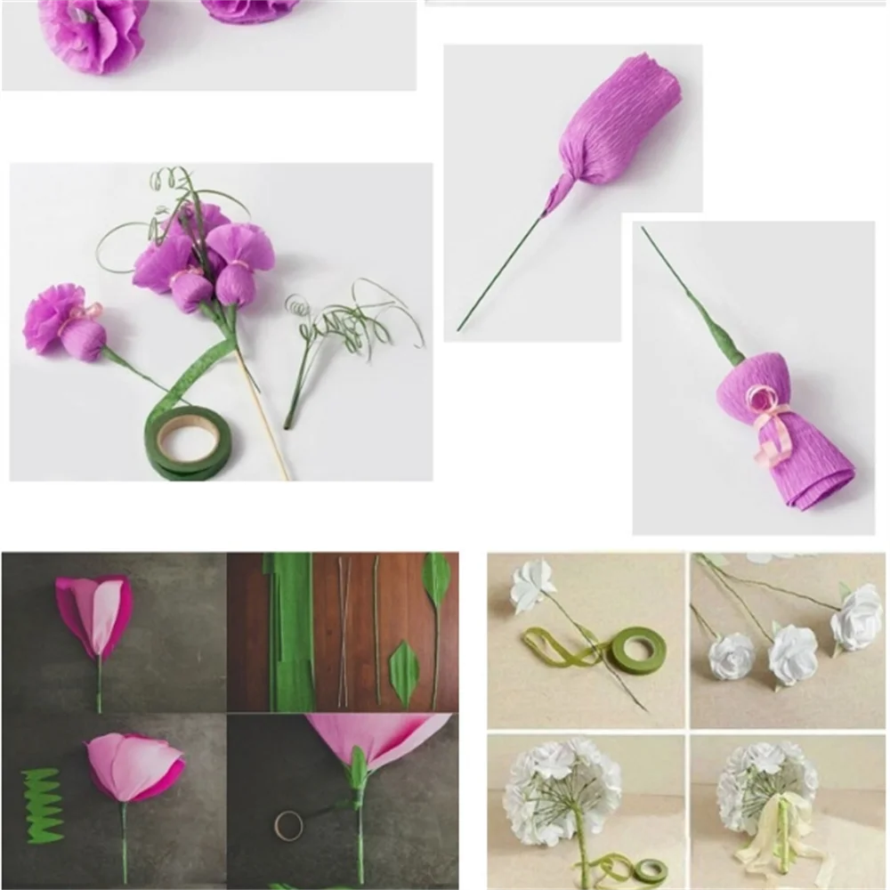 Eco-Friendly Floral Design Kit: Green Flower Stem Sticks with Self-Adhesive Floriculture Tape