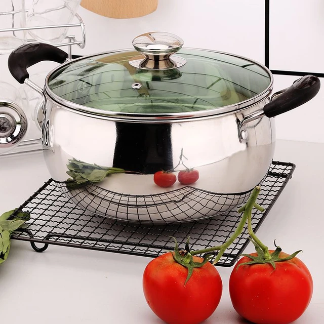 Extra thick and large capacity] stainless steel soup pot, household soup pot,  cooking Congee, noodles, milk pot, hot pot - AliExpress