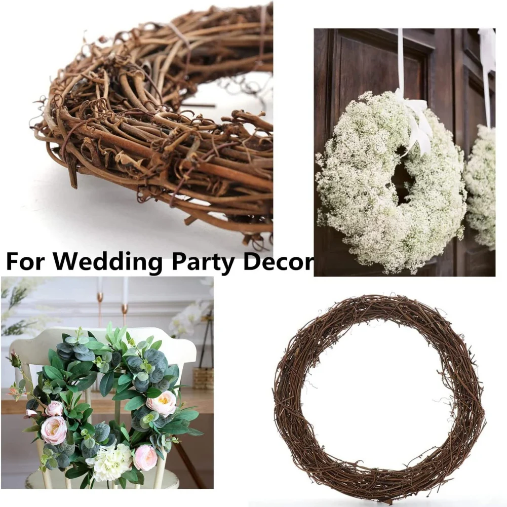 

Vines Weave Christmas Wreaths Diy Holiday Wreaths Cane Material For Outdoor Party Decoration Eco-Friendly Garden Hangings
