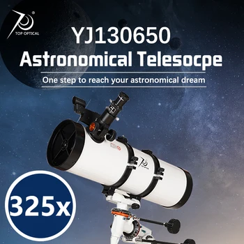 Professional 325x Reflecting Astronomical Telescope 130mm Reflector Powerful Monocular Equatorial Mount Stainless Steel Tripod