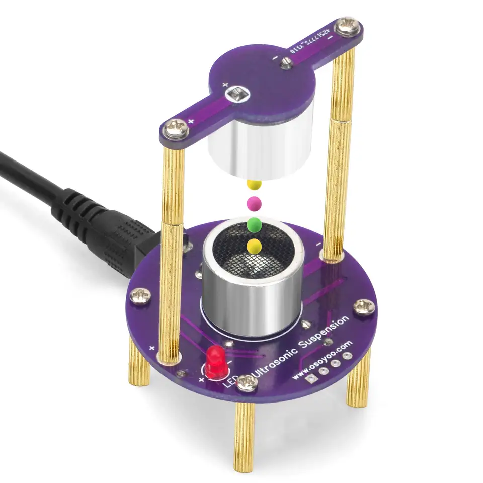 OSOYOO DIY Soldering Practice Kit – Ultrasonic Levitation Electronics Project with USB Powered, Pre-Soldered Chips image 1