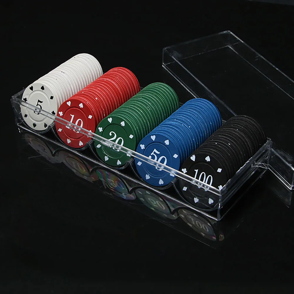 20PCS Round Plastic Texas Hold\'em Casino Chips Sets Baccarat Poker Chips Entertainment Dollar Coins for Family Parties