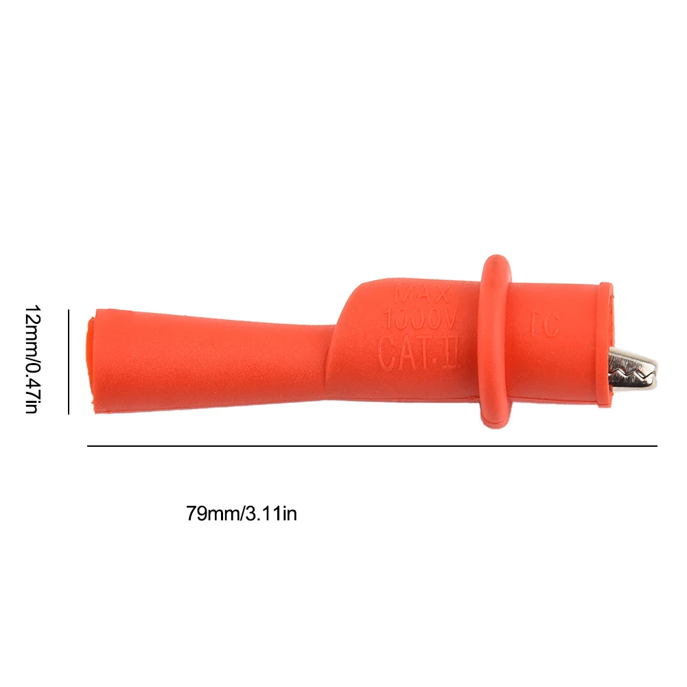 1Pair Alligator Clip Wire Tips Test Clip Clamp Red + Black For Multi-Meter Tester AC DC 10A 1000V Measure Tool Accessories