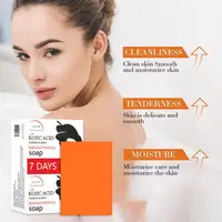Savon au curcuma et aux acides de citron, savon fait à la main, barre de soins naturels pour la peau, savon à l'acide kojique pour hydrater et exfolier le visage et le corps, 1/3/5 pièces 3