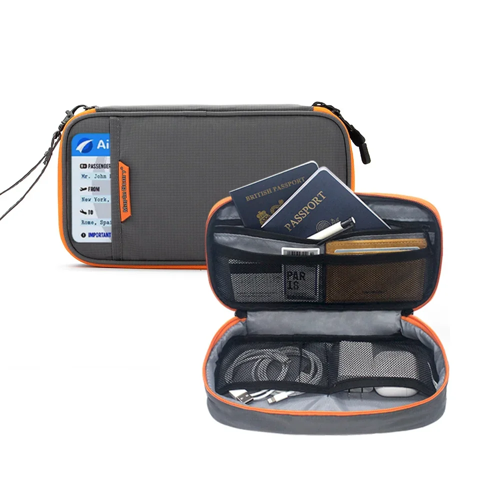 Portable Waterproof Travel Cable Organizer Bag for Electronics and Accessories Storage