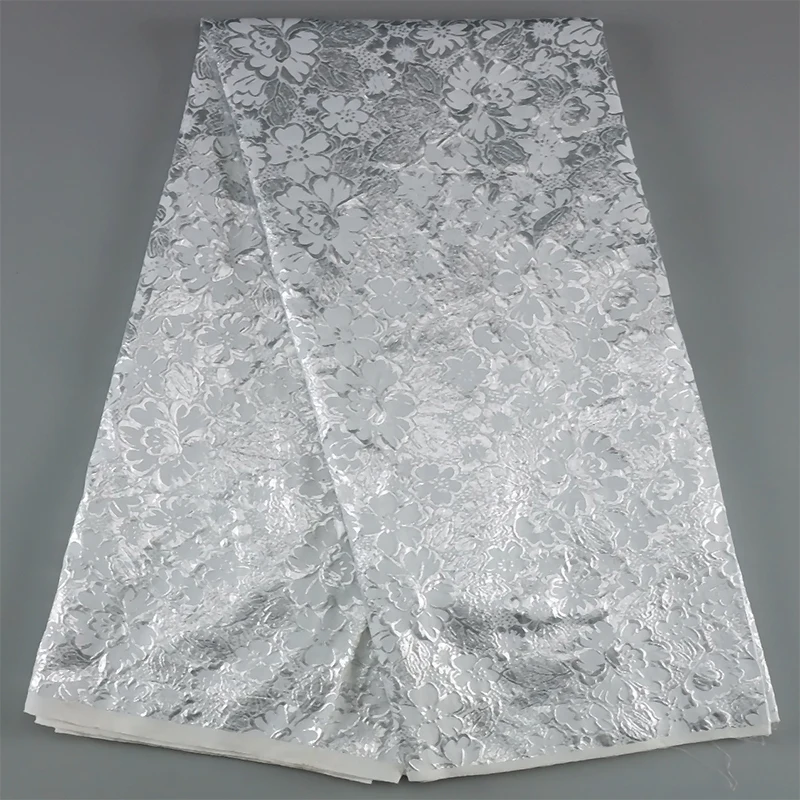 

White African Tulle Lace Fabric 2023 High Quality French Jacquard Lace Nigerian Brocade Jacquard Material For Wedding Dress