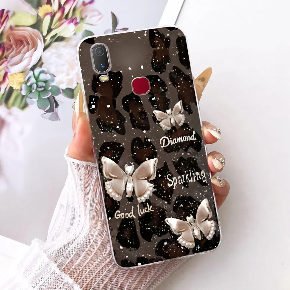 Clear Cute Cat Floral Soft Back Cover - Luxury Painted Design