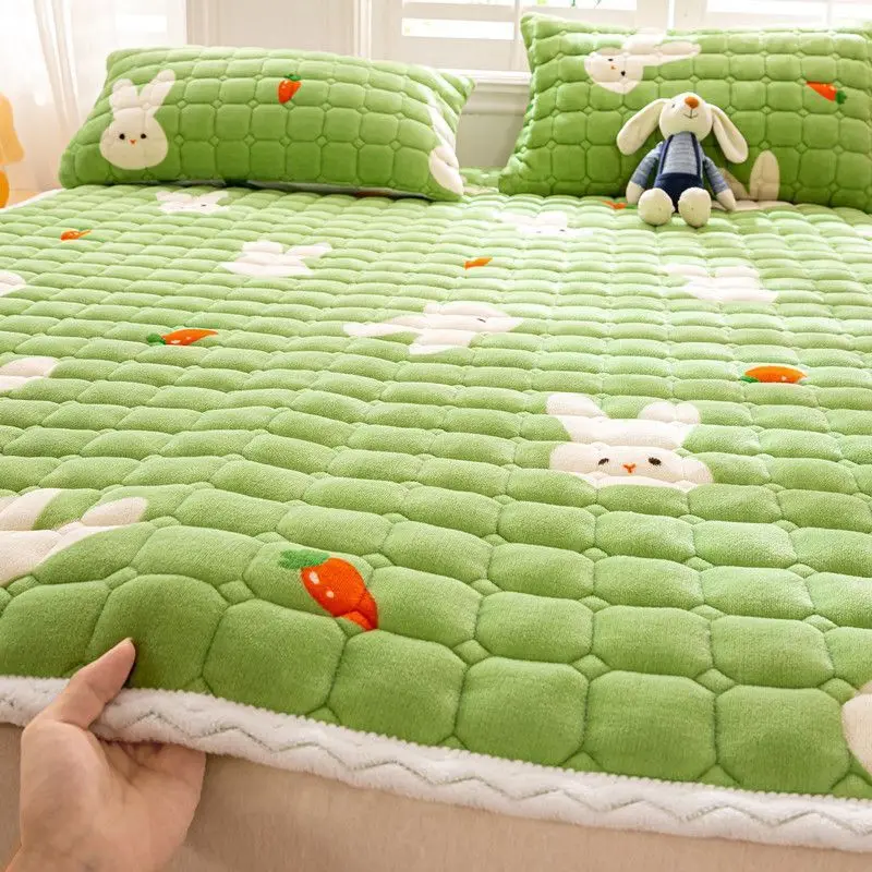 Thicken Mattress Toppers Cover Winter Warm Home Dormitory Foldable Single Double Bed Sheets Soft Portable Thin Tatami Blankets