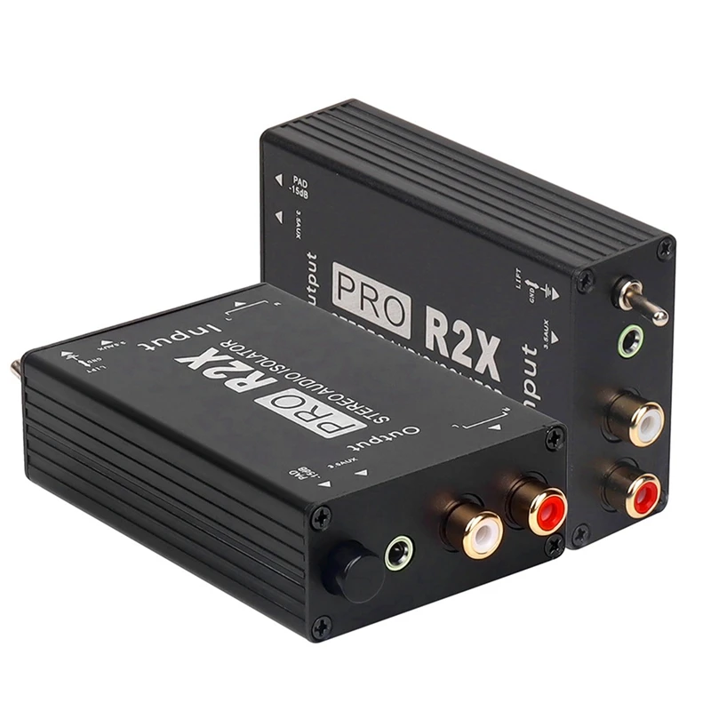 A35Q-3.5MM+RCA Audio Isolator Audio Current Acoustic Isolator Noise Eliminator Common Ground Automobile