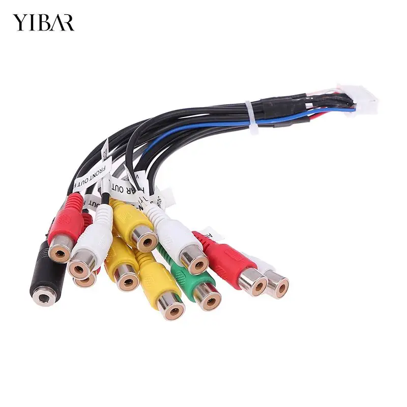 Android Radio Car Accessories RCA Output Wire Aux-in Subwoofer Microphone Adapter 20 Pin car wire cable adapter car stereo accessories audio cable