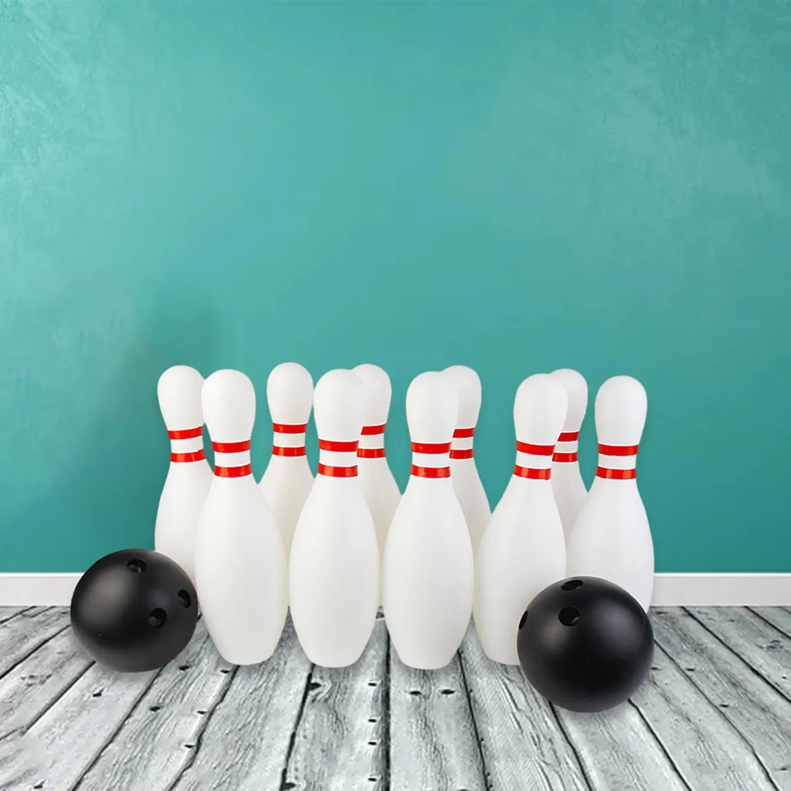 Kids Bowling Set Educational Backyard Activities 10 Bowling Pin and 2 Balls