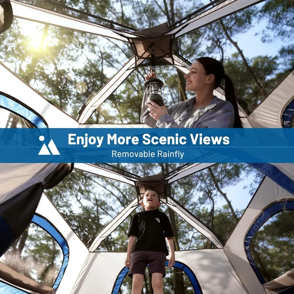 Instant Tent, 4 Person/6 Person Cabin Tent Setup in 60 Seconds 5