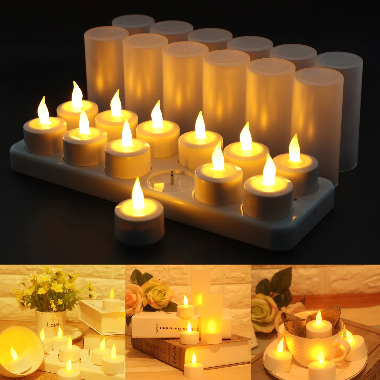 LEDRechargeableCandleLampLEDCandleNightLightSimulationFlame