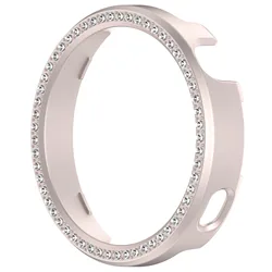 Diamond Crystal Bling PC Hollow Case Frame and Bumper Protector for Smartwatch Shell Accessory (Beige)