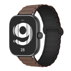 Magnetic Silicone Bracelet Strap - Replaceable Watchband Accessory for Redmi Watch 4 (BK CO BK)
