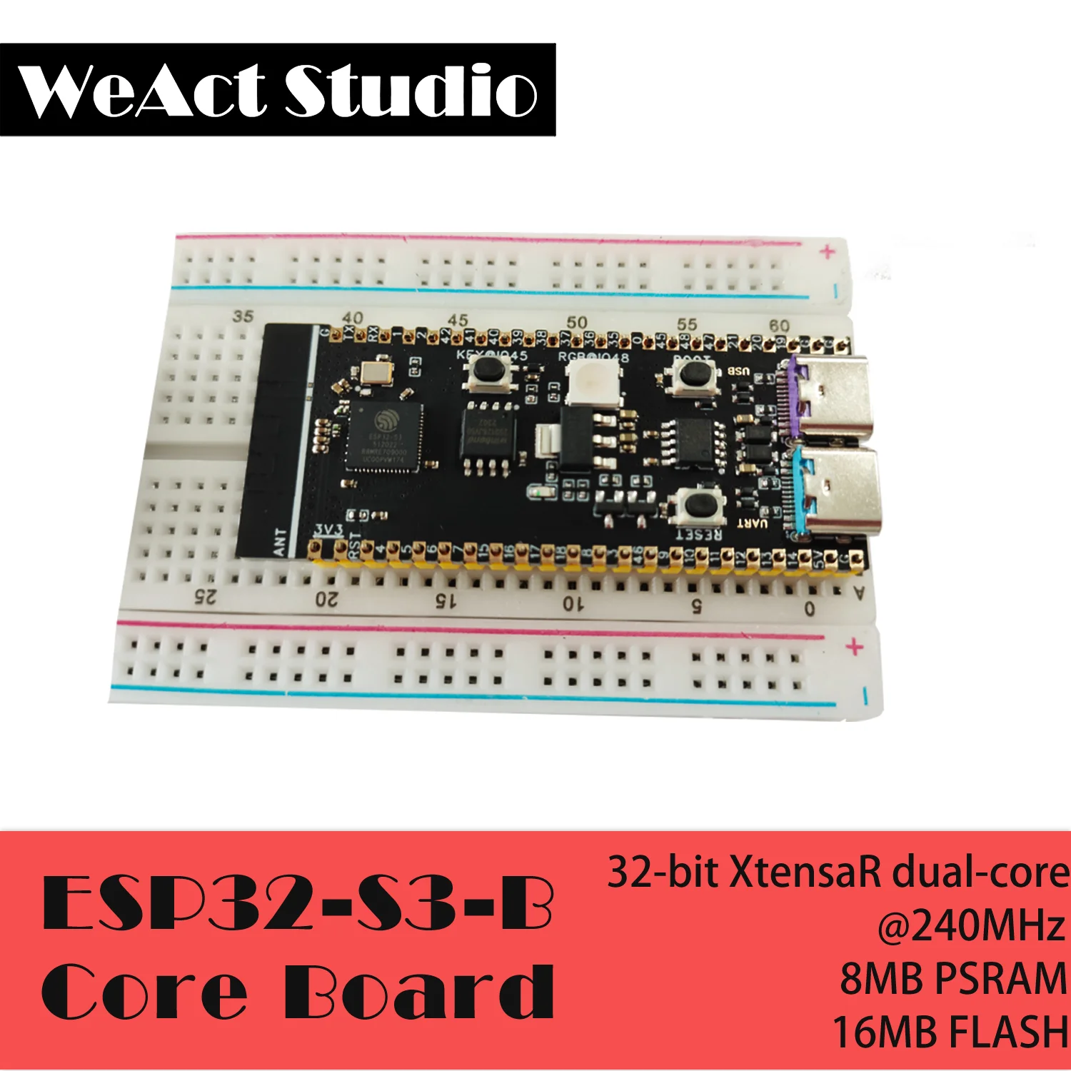 Placa de Desenvolvimento Wi-fi Bluetooth Compatível Ble 5.0 Módulo sem Fio Micropython Malha Esp32-s3-n16r8 - Imagem 2