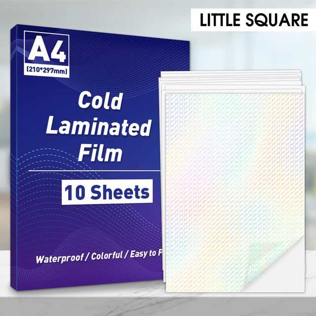 10 Sheets 15 Style A4 Transparent Holographic Overlay Lamination Film A4  Self-Adhesive Laminate Waterproof Vinyl Sticker Paper