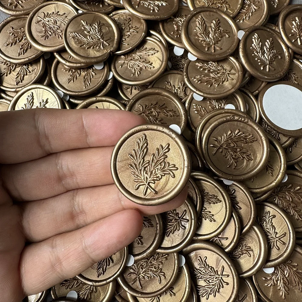 Finished wax seals self-adhesive flower patterns for invitation cards envelope and gifts wax seal stickers