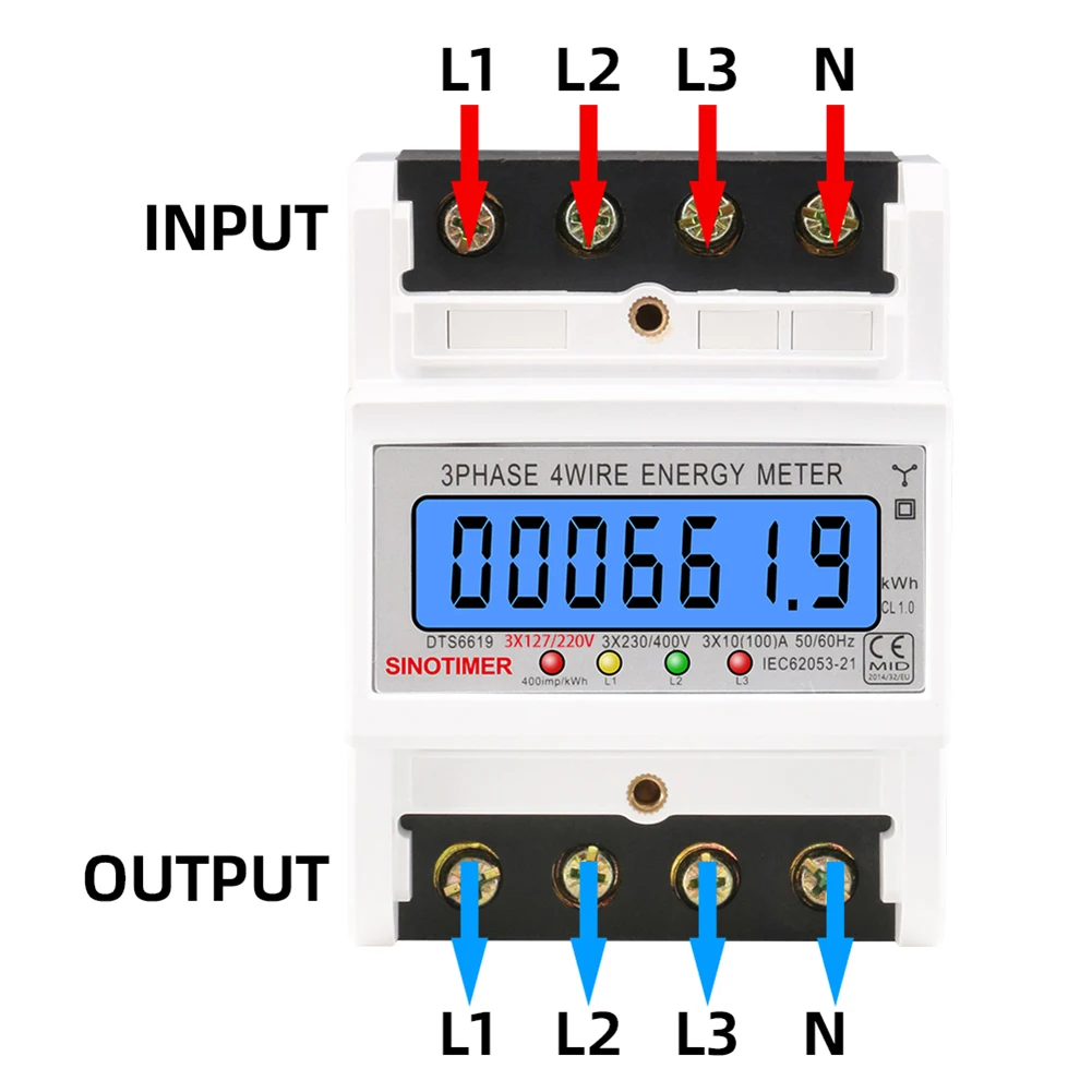  繫ǿ LCD Ʈ  Һ , 3  4    跮, 50 HZ KWh, 跮 AC 3*127 V, 220V