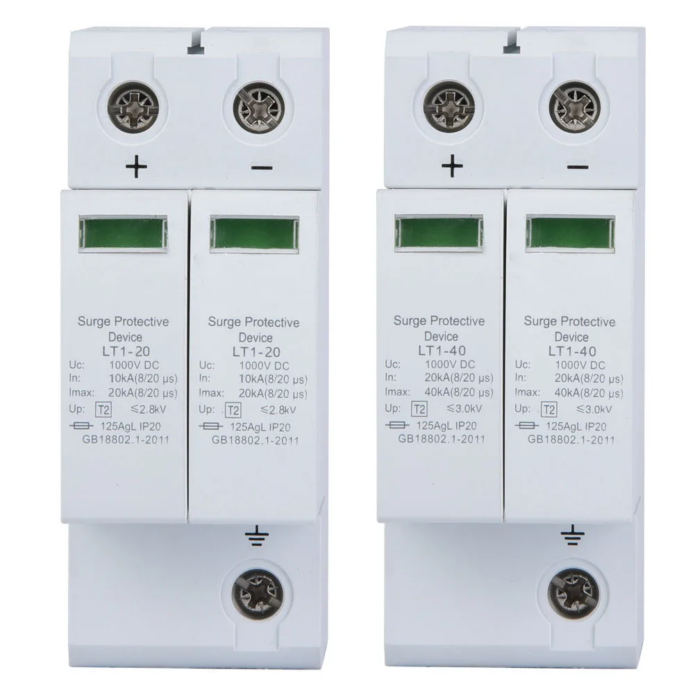 2P Protective Device DC Photovoltaic Lightning Protector Low Voltage Arrester Lightning Protector Arrester