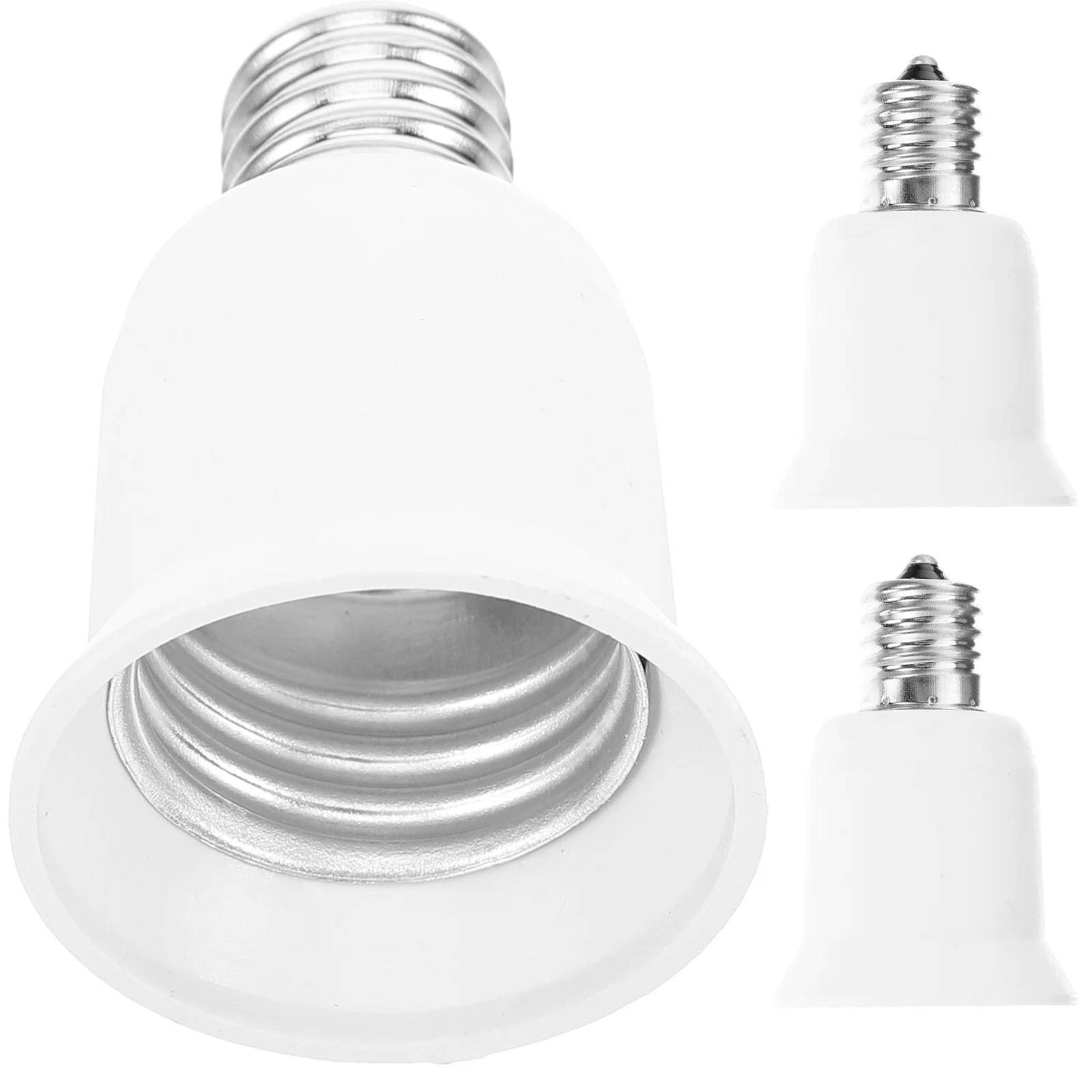 

3 Pcs Conversion Lamp Holder Light Bulb E17 to E27 Adapter Socket Replacement Kit Pbt Converter E26