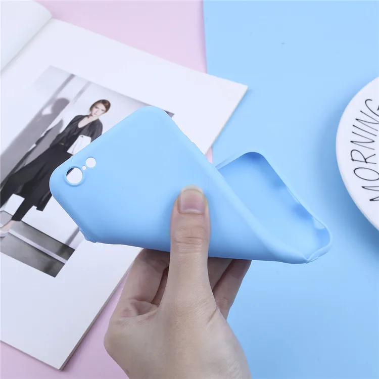Chic Candy Color Silicone Phone Case - Soft & Stylish Protective Cover